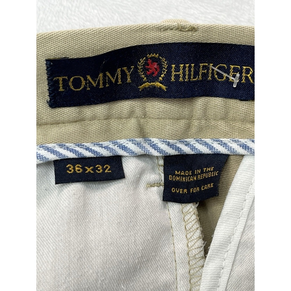 Tommy Hilfiger Mens 36 x 32 Pants Chino Light Khaki - Picture 5 of 13